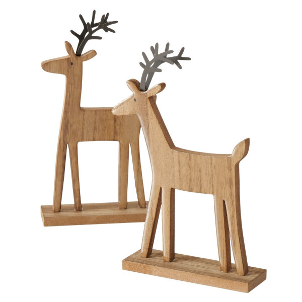Reh MARONO in braun aus Holz