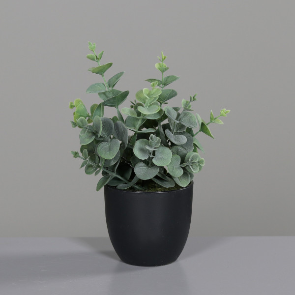 Kunstpflanze EUCALYPTHUS in grün aus Kunststoff