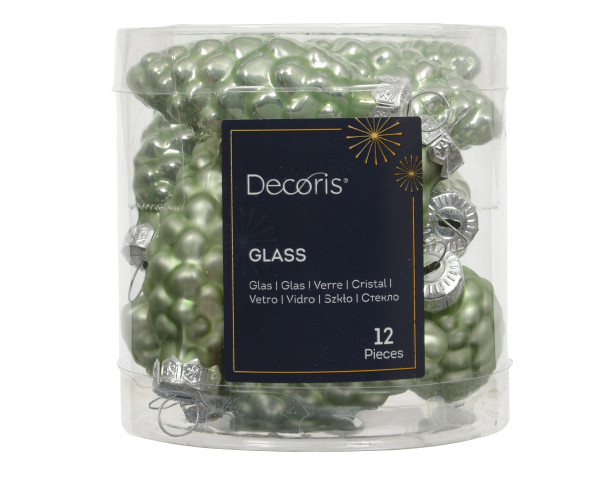 Weihnachtskugel-Box Zapfen MATCHAGRÜN in grün aus Glas