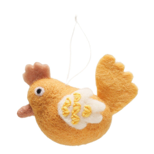 Hänger Küken TAMIN in mehrfarbig aus Materialmix