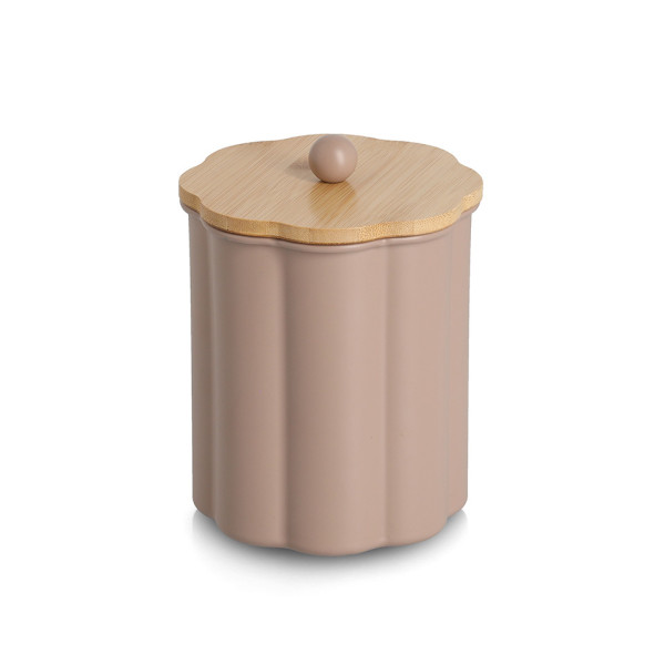 Vorratsdose FIORE taupe in taupe aus Materialmix