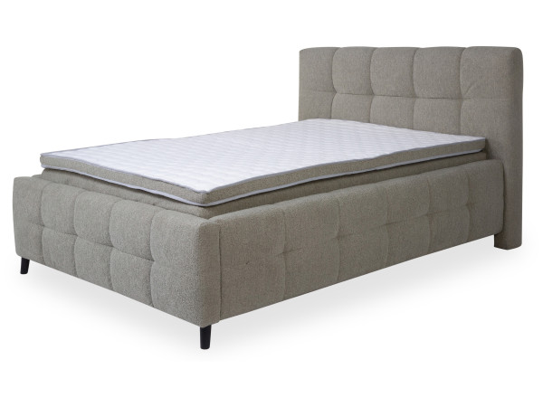 Polsterbett LOVINA in grün aus Stoff