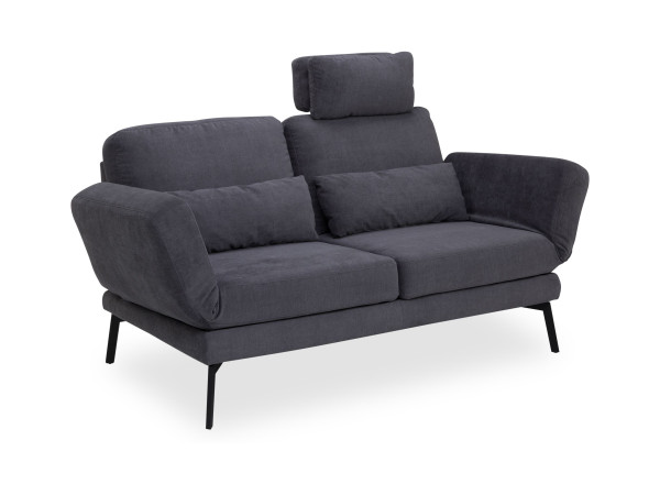 Sofa 2 Sitzer CHANGE in grau aus Stoff