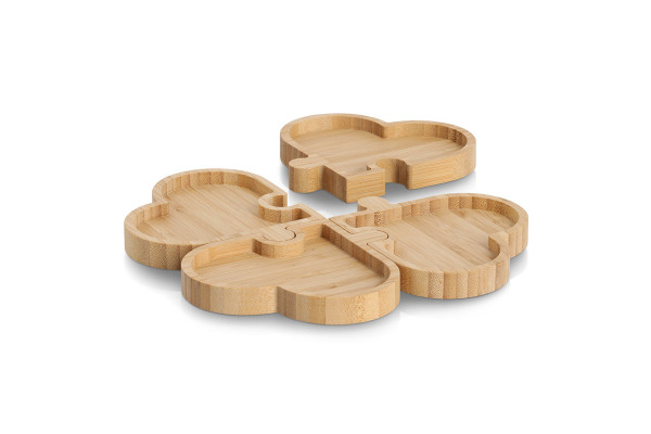 Servierteller HEARTS in natur aus Bambus