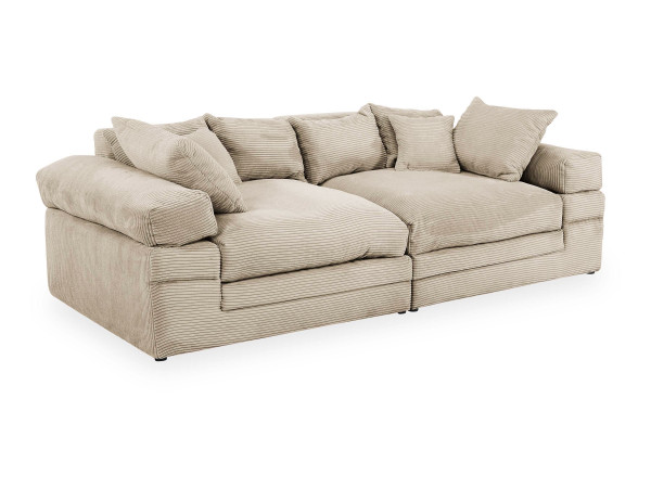 Megasofa self ALINA in beige aus Stoff