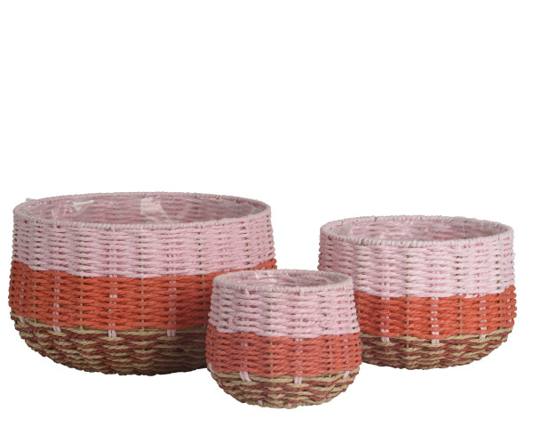 Pflanztopf in pink aus Papier