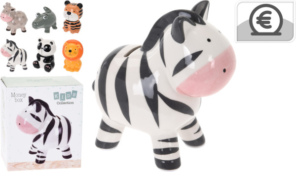 Spardose ANIMAL in mehrfarbig aus Dolomit