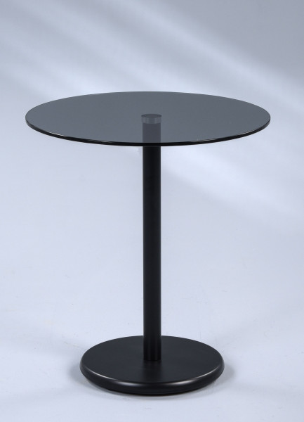 Beistelltisch GERO in schwarz aus Glas