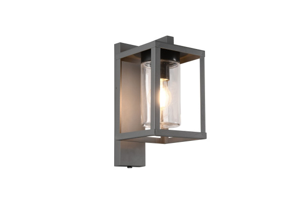 Wandleuchte LUNGA in anthrazit aus Materialmix
