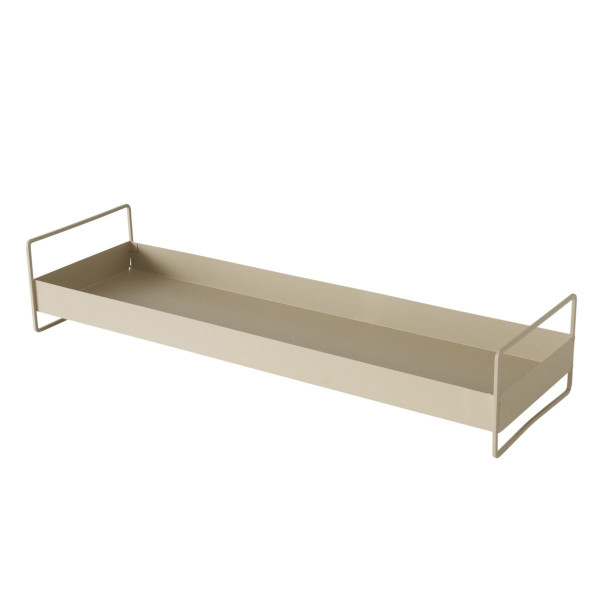 Tablett WOLGA groß in beige aus Metall