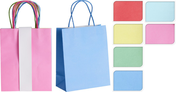 Geschenktaschen-Set UNI in mehrfarbig aus Papier