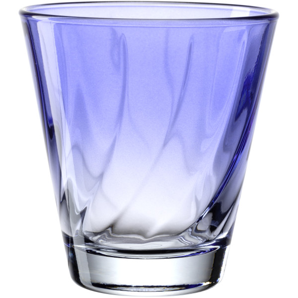 Trinkglas TWIST blau in blau aus Glas