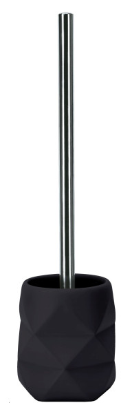 WC-Bürsten-Halter CRACKLE in schwarz aus Polyresin