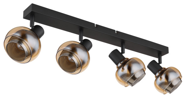 Wand-/Deckenspot TOKKI in schwarz aus Metall