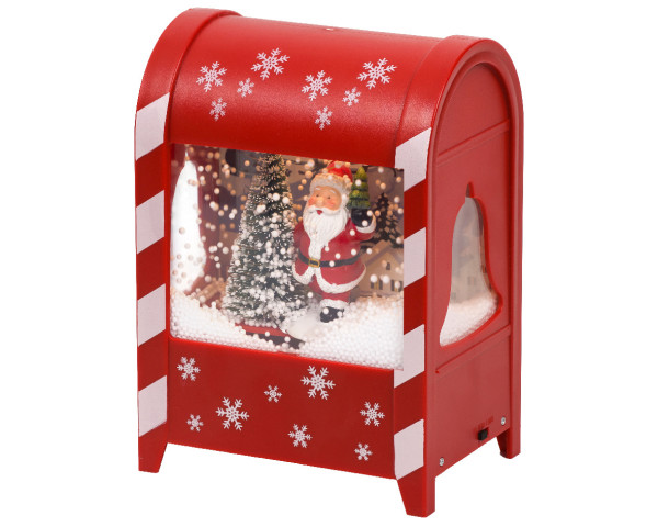 Dekoobjekt LED BRIEFKASTEN in rot aus Kunststoff