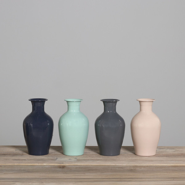 Vase in mehrfarbig aus Metall