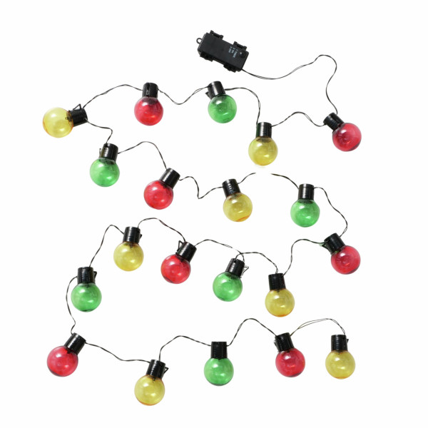 Lichterkette LOMA in schwarz aus Materialmix