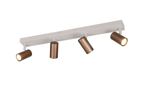 Deckenspot TARYN 4-flammig in coffee aus Metall