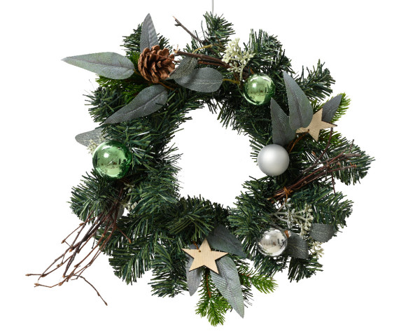 Dekokranz X-MAS in mehrfarbig aus Kunststoff