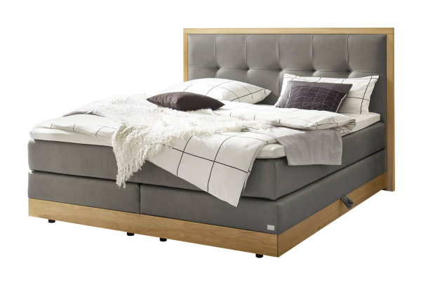 Boxspringbett HASENA ALBA in 835-Monet steel
