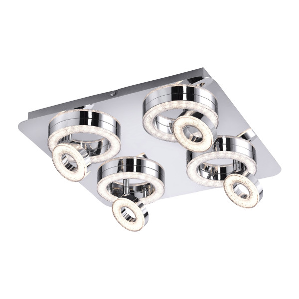 Deckenleuchte TIM LED in chromfarben aus Metall