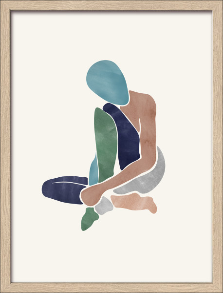 Gerahmtes Bild SITTING WOMAN