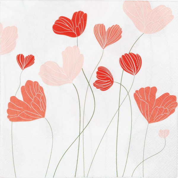 Servietten HERZBLÜTEN in mehrfarbig aus Papier