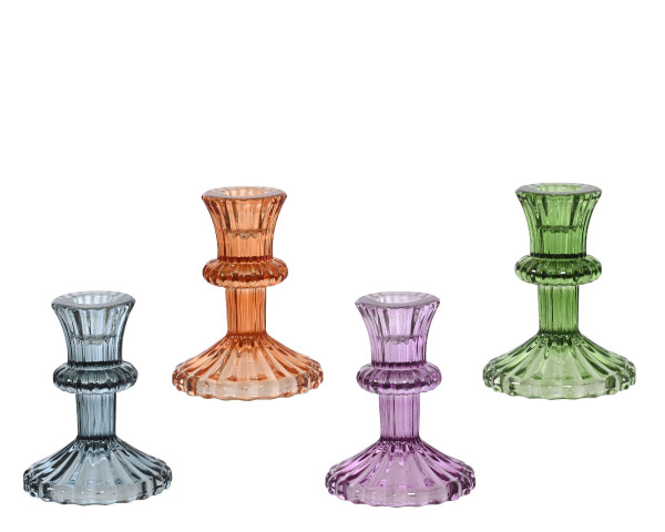 Kerzenhalter COLORI in mehrfarbig aus Glas