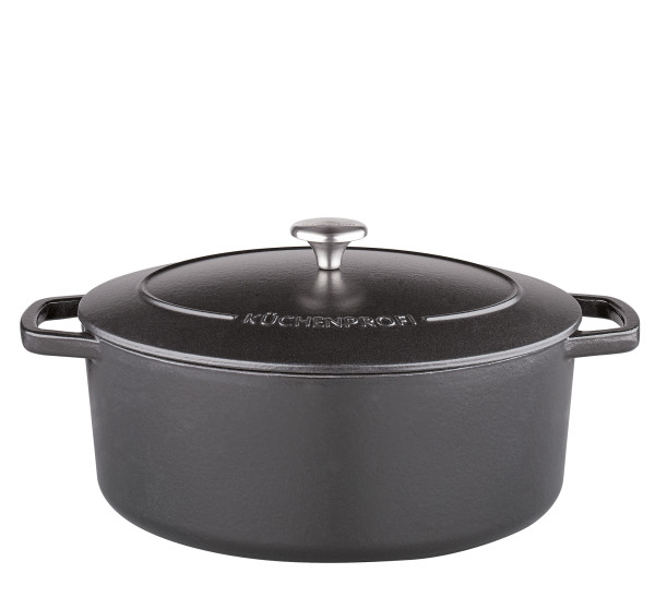 Bratentopf KÜCHENPROFI PROVENCE in schwarz aus Gußeisen