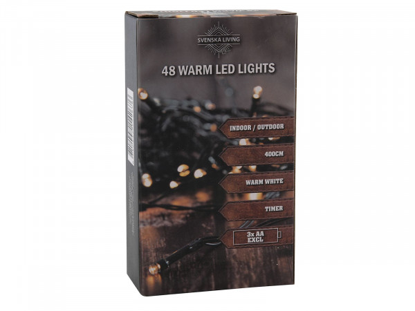 Lichterkette LED X-MAS in grün aus Kunststoff