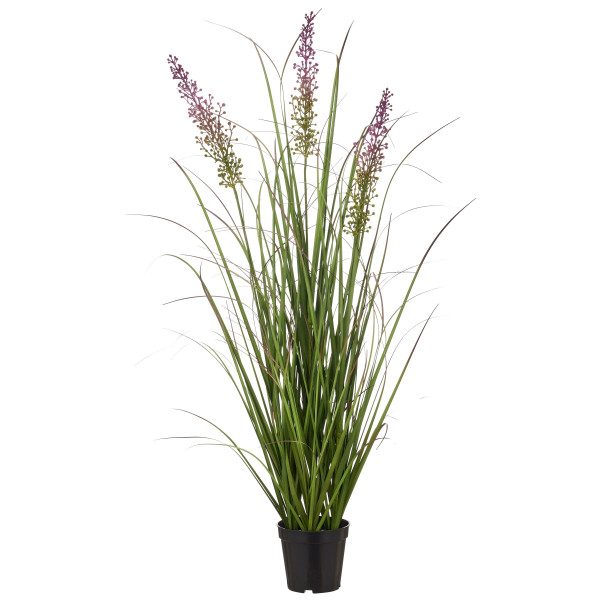 Grasbusch Pennisetum in lila aus Kunststoff
