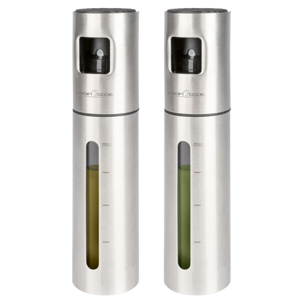 Essig/Ölsprüher-Set INOX in silberfarben aus Edelstahl