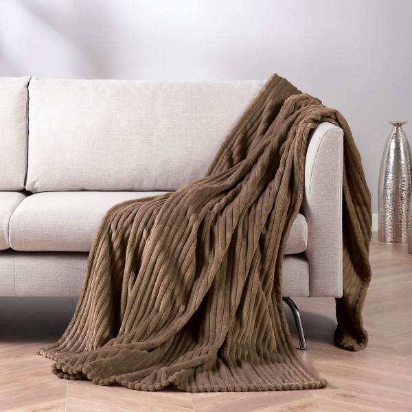 Decke FEINCORD silber in silberfarben aus Polyester