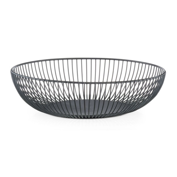 Obstkorb schwarz in schwarz aus Metall