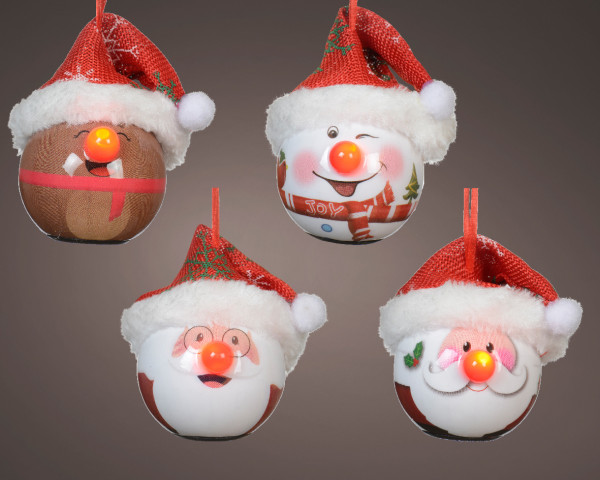 Weihnachtskugel X-MAS in mehrfarbig aus Kunststoff