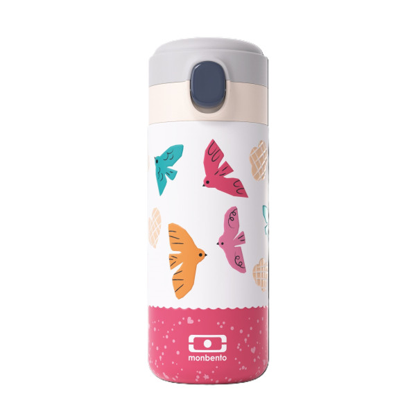 Isoliertrinkflasche BIRDS in pink aus Titan