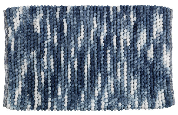 Badematte URDU blau in blau aus Mischgewebe