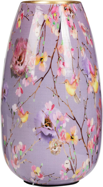 Vase Blumendesign in rose aus Eisen