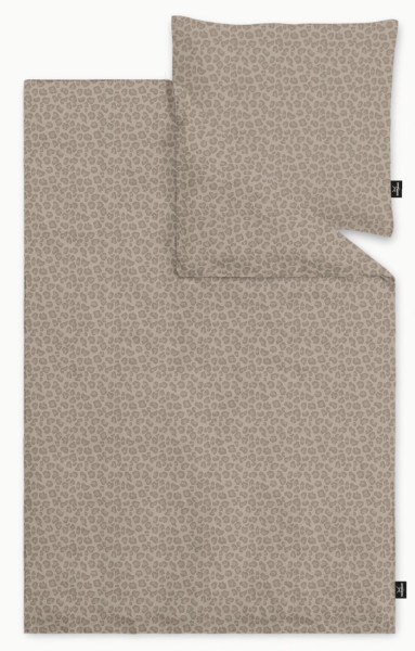 Bettwäsche SANSIBAR Satin in taupe aus Baumwolle