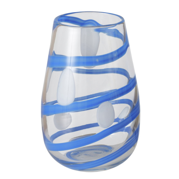 Vase ASKOS in blau aus Glas
