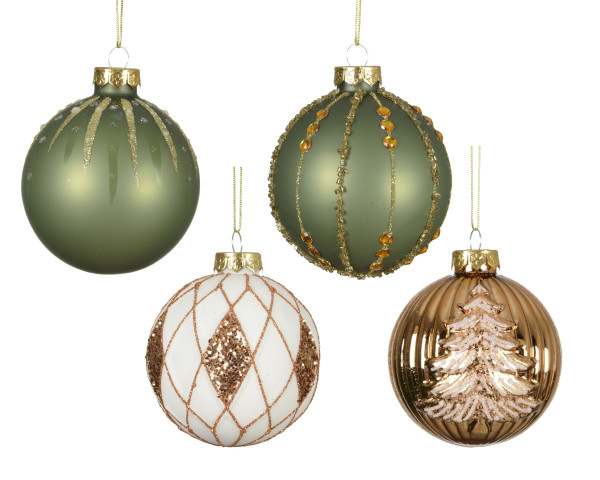 Weihnachtskugel in mehrfarbig aus Glas