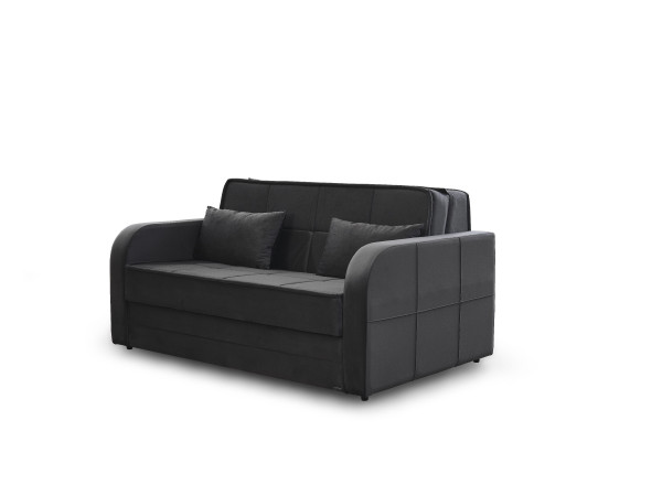 Verwandlungssofa MAYLEEN in grau aus Stoff