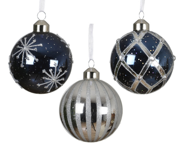 Weihnachtskugel in mehrfarbig aus Glas