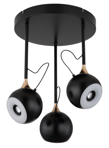 Deckenleuchte DONOVAN in schwarz aus Metall