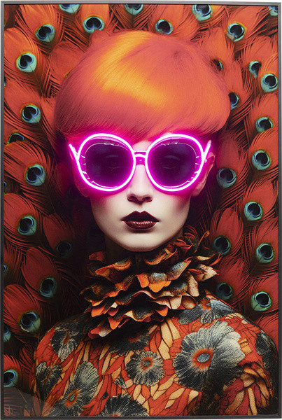 Gerahmtes Bild FANCYLADY in mehrfarbig aus Acryl