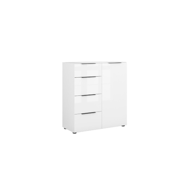 Kommode HARPER MEDINA in weiß aus Glas