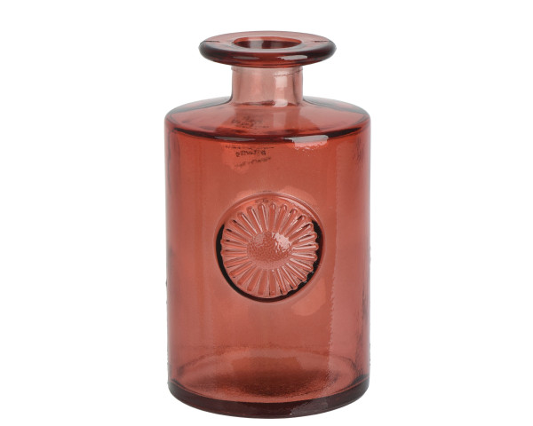 Vase in rot aus Glas