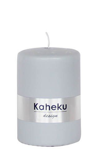 Kerze POWDER in Steingrau aus Wachs