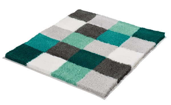 Badteppich petrol in grün aus Polyacryl