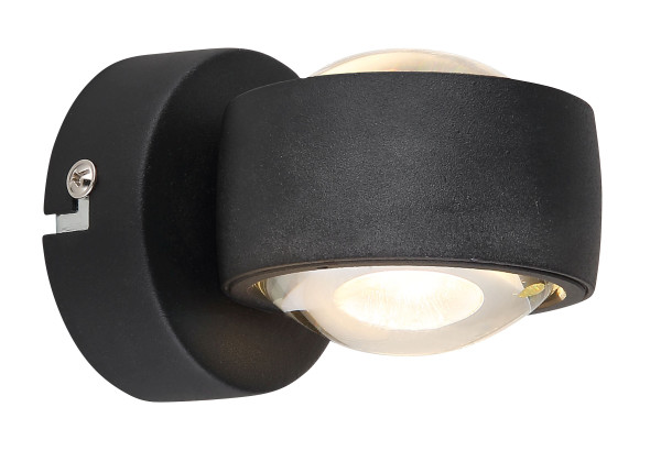 Wandleuchte RANDI in schwarz aus Glas